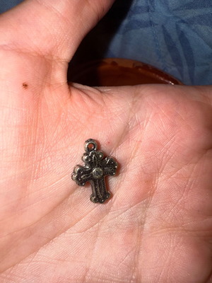Cross pendant for necklace new gray silver