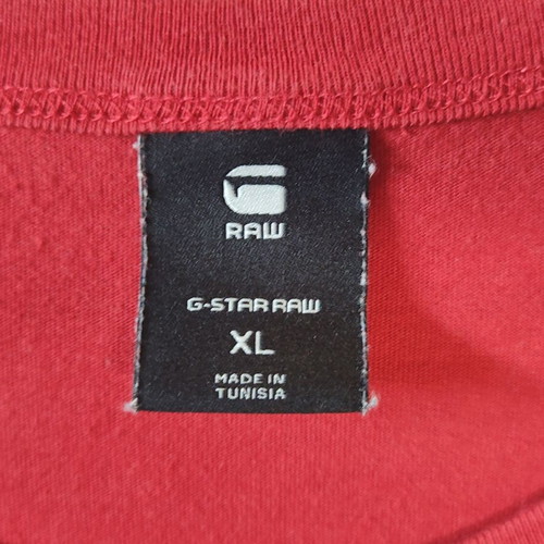 G-Star Raw men's t-shirt XL like new, red, cotton