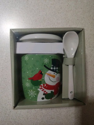 Snowman mug new, sealed packaging