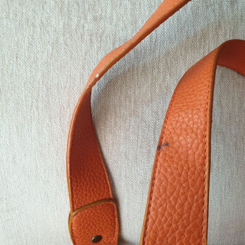 Orange shoulder bag new synthetic leather