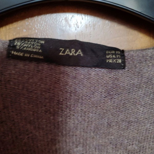 Zara knitted cardigan medium used, light brown with special trim