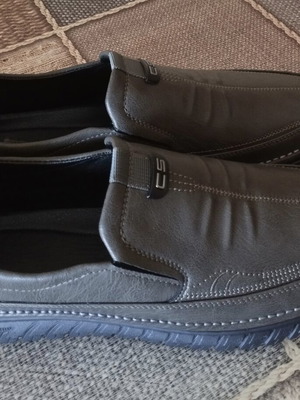 Men's shoes size 43, brown, artificial leather, like new