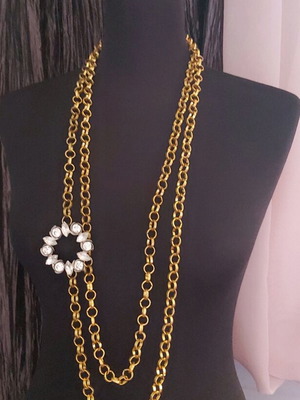 Necklace chain with rhinestones like new