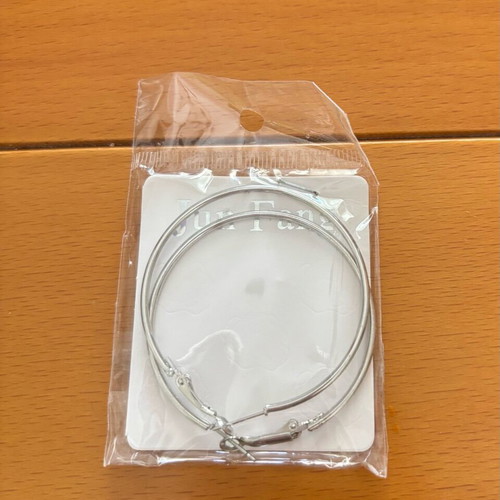 Hoop earrings new, silver