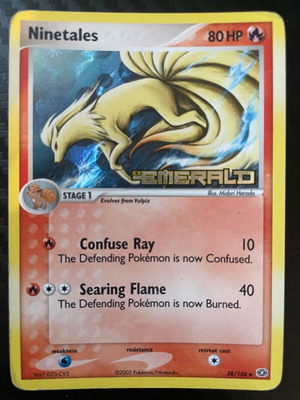 Pokemon Card Ninetales Holo Stamped EX emerald 38
