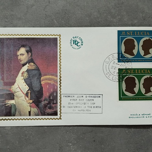 TWO FDC COMMEMORATIVE FIRST DAY COVERS OF SAINT LOUKIA (NAPOLEON AND JOSEPHINE)