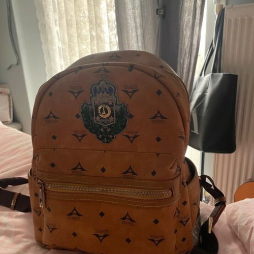 Le tour Eiffel backpack bag used, brown and orange