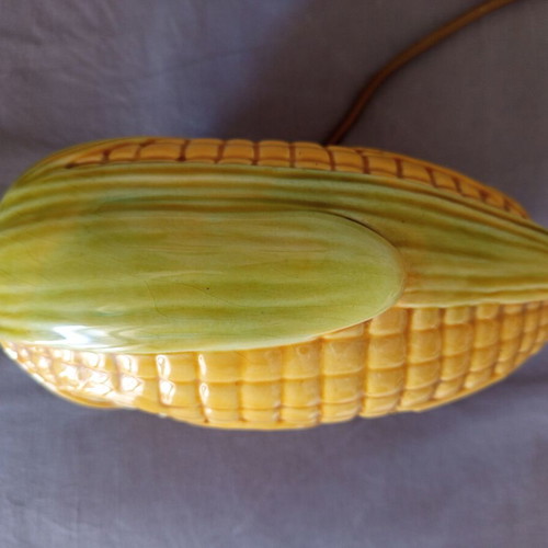 Ceramic Corn Lamp vintage, fully functional
