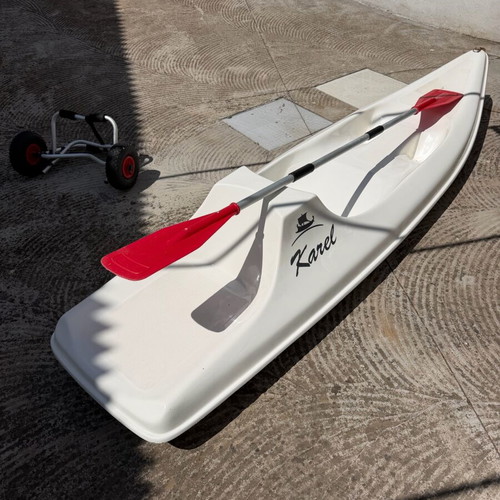 Karel Canoe with Transport Cart and Paddle like new