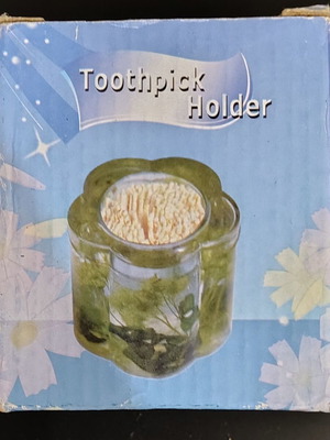 Toothpick holder new with toothpicks