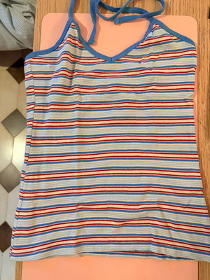 Zara striped top with shoulder cords like new, size M