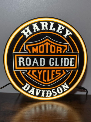 Harley Davidson lamp like new, 22cm diameter, USB dimmable
