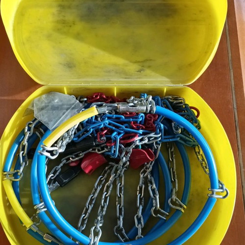 Car snow chains used for snow and ice