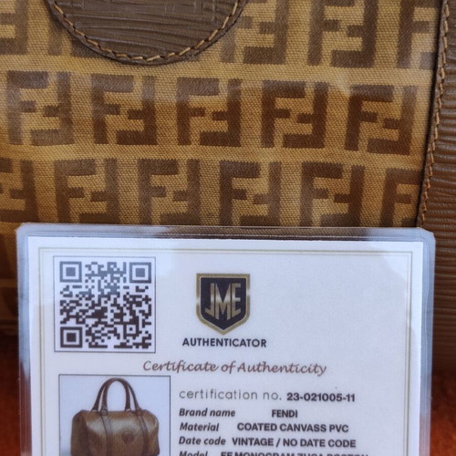 Fendi Boston bag in Monogram Zucca PVC leather