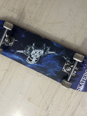 Skateboard used with satellite design on bottom