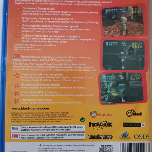 Casper: and the ghostly trio PS2 used, complete with manual