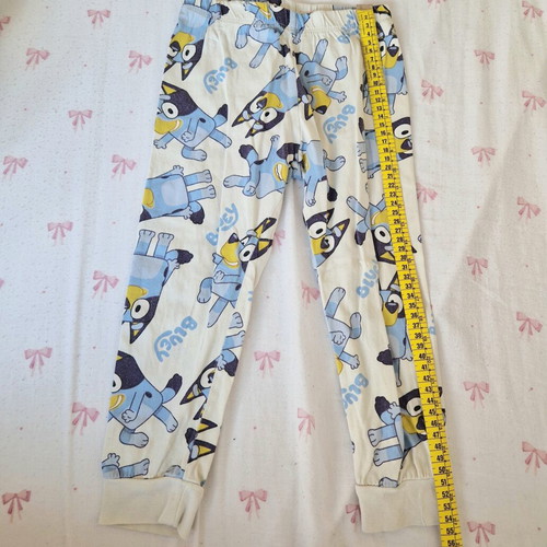 Bluey children's pajamas size 116cm used, H&M white and blue