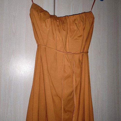 Makó strapless dress with belt used, size M