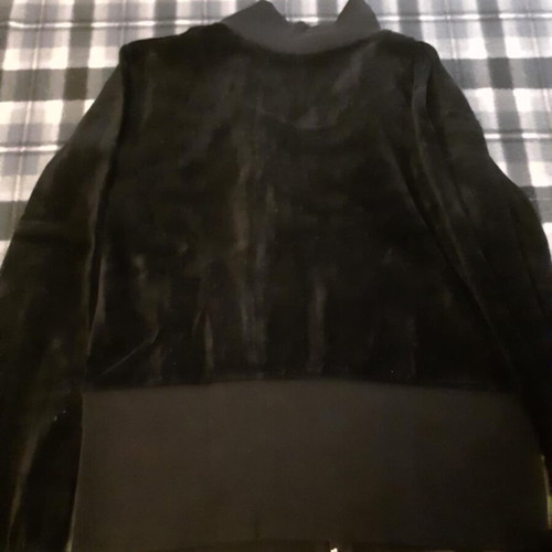 Bomber jacket velvet size small like new, black