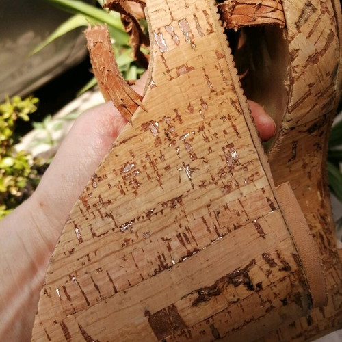 Impressive platform shoes with cork