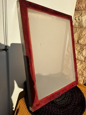 2 screen printing frames 50x60 cm with 43x53 cm mesh