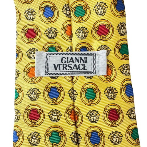 Gianni Versace Medusa silk tie used, multicolor, size 56''