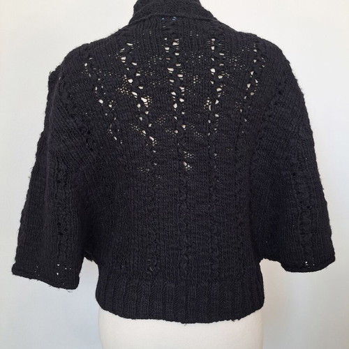 Zara short wool cardigan like new, black