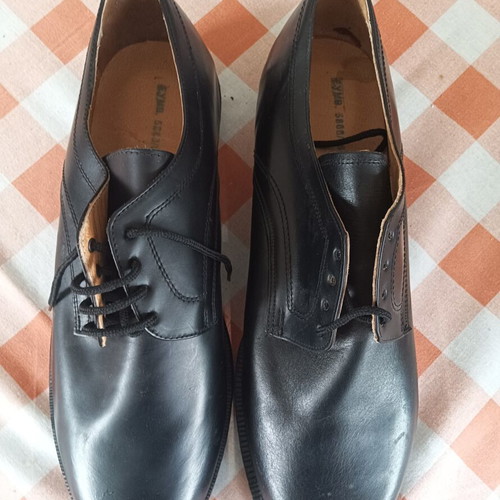 Military leather shoes size 45, black