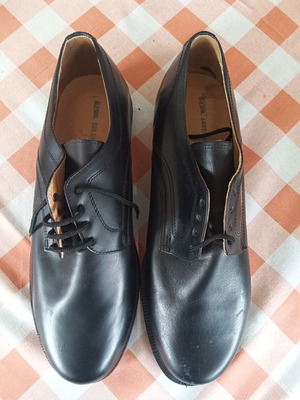 Military leather shoes size 45, black