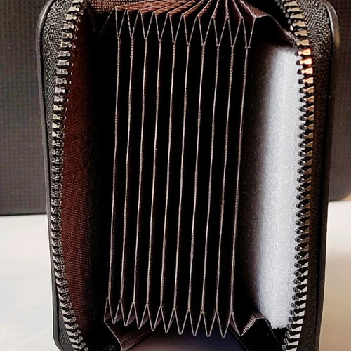 Men's PU Leather Wallet new, black with zipper