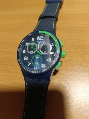 Swatch Chrono Plastic Green Rush SUSN402 wristwatch new men's