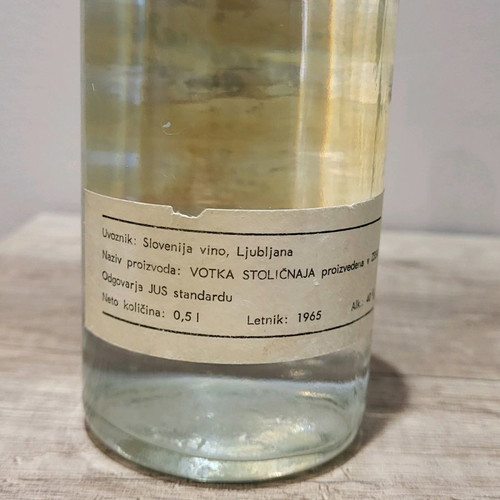 Vodka Stolichnaya 1965 new, sealed bottle
