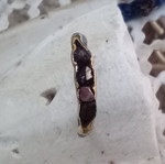 Silver 925° ring with black and gold plating, like new, size 54