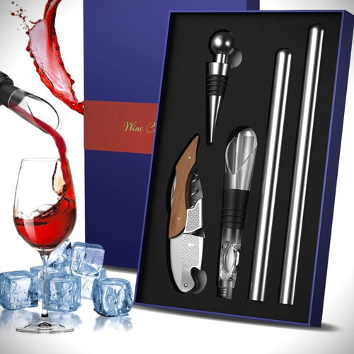 GGUA 5-in-1 Wine Cooler Set new stainless steel