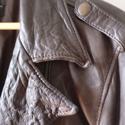 Verdi women's leather perfecto jacket brown new size L