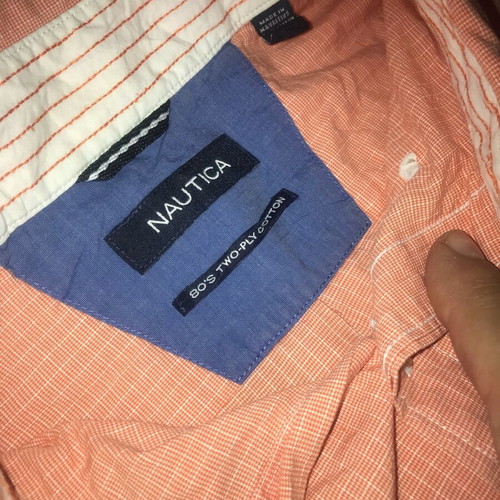 Nautica shirt L orange like new