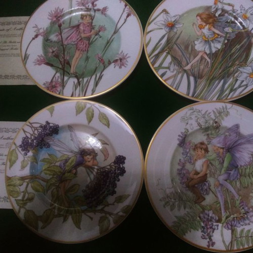 Bradex Plates 8 pcs Villeroy Boch Fairies in the Flowers and Fields new