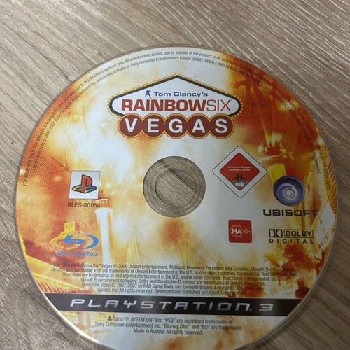 Tom Clancy Rainbow Six Vegas disc used for PS3