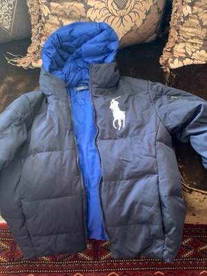 Polo Ralph Lauren puffer jacket small like new, blue