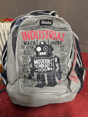 Backpack used, black and gray