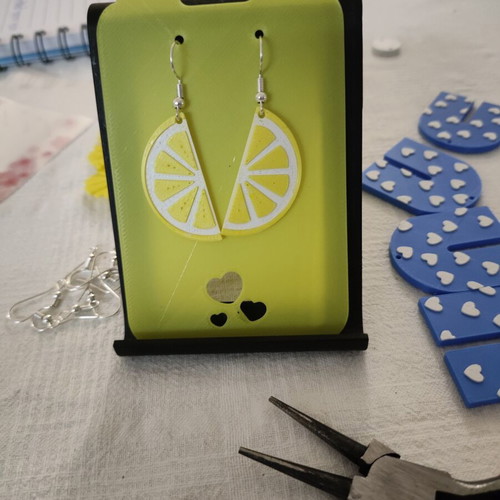 Lemon Slice 3D printing earrings made to order