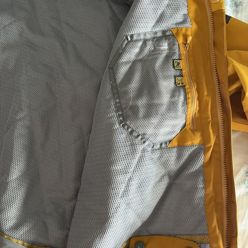 Helly Hansen jacket used, waterproof, warm, size L, yellow and orange