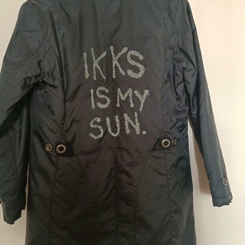 Ikks trench coat used, black, size 150