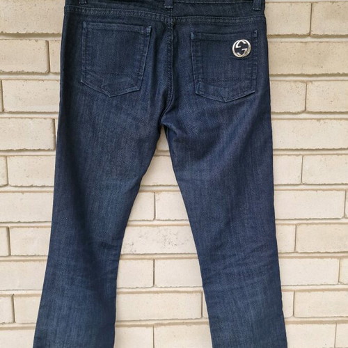 Gucci Vintage Jeans Size 27 Refurbished Dark Blue Cotton