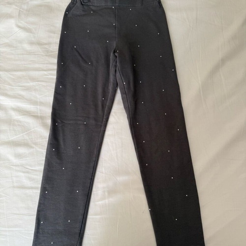 H&M leggings with fuzzy lining like new for girl 5-6 years, gray