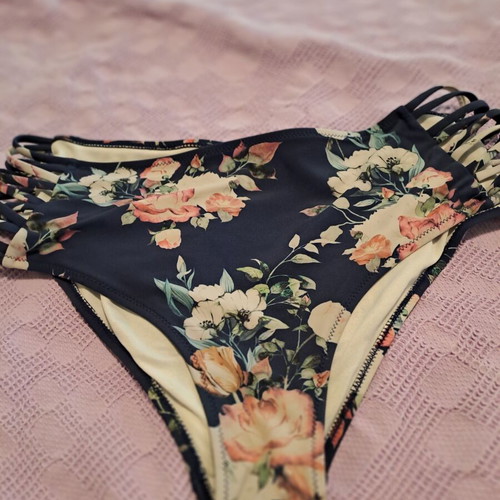 Power 2 The Flower bikini slip, blue multicolor, XXL
