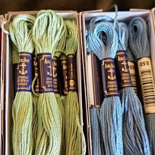 Set of 48 Anchor and D.M.C. new embroidery and crochet threads