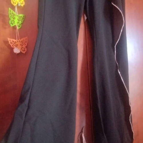Black flare pants with strass Shein new, size L