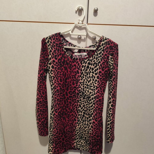 Leopard dress used, size S and M, multicolor
