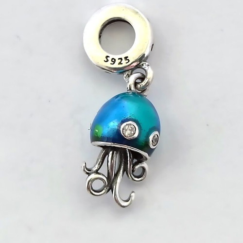 Medusa charm made of S925 silver new, blue and turquoise